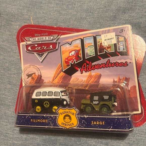 Disney Other - RARE! Disney Pixar CARS Mini Adventures Filmore & Sarge Toy Cars NWT